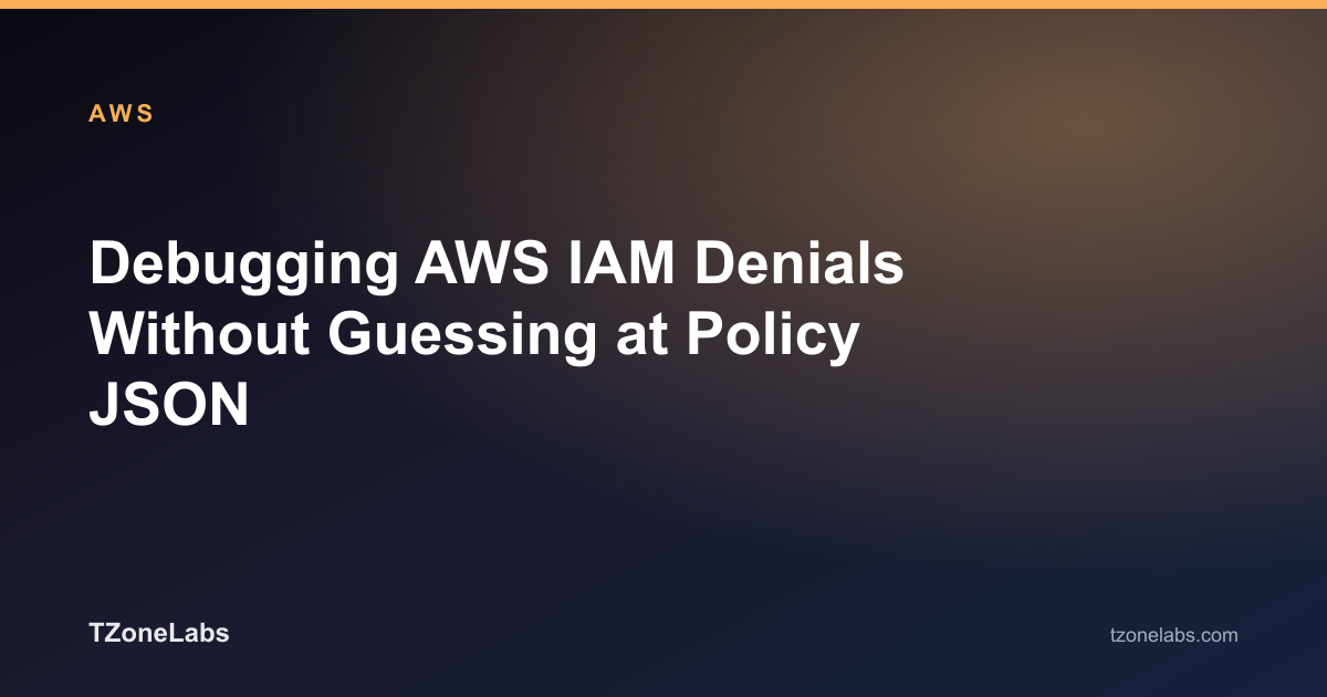Debugging AWS IAM Denials Without Guessing at Policy JSON