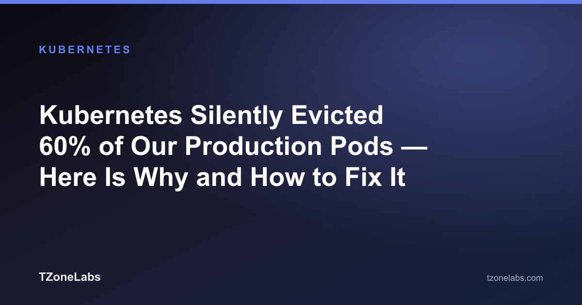 Kubernetes Silently Evicted 60% of Our Production Pods — Here Is Why and How to Fix It